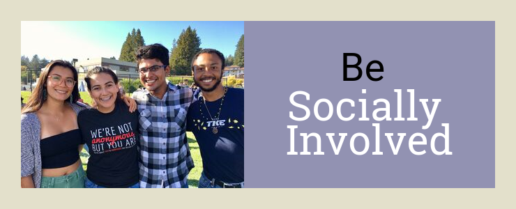 Be Socially Involved: Five friends walking down a path