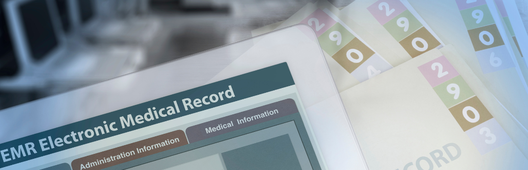Medical record with stethoscope
