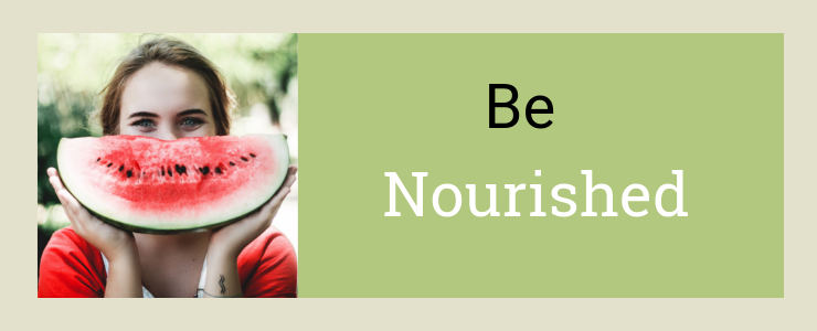 Be Nourished. Young woman holding a slice of watermelon and smiling.